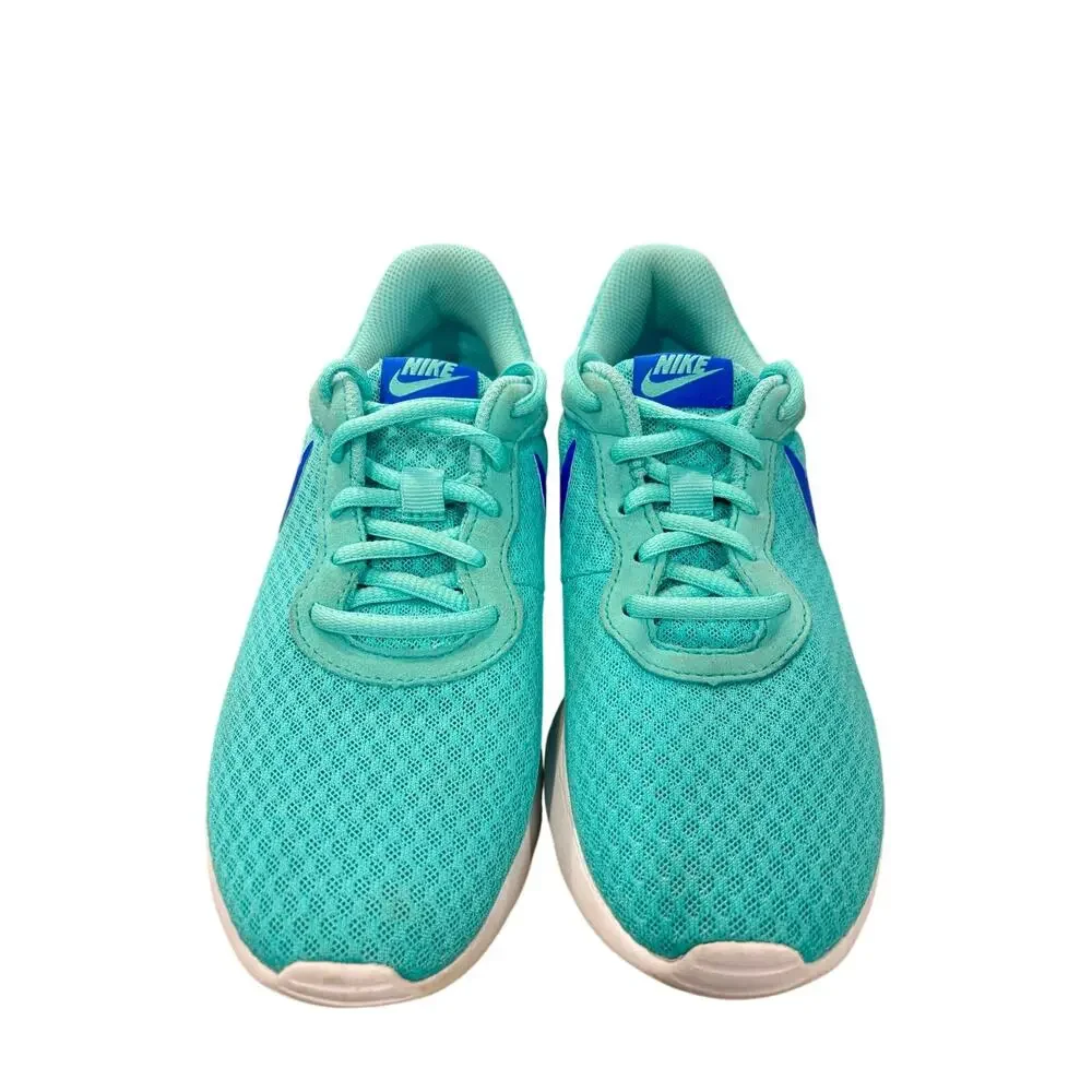 Nike Tanjun Teal Blue Mesh Running Shoes 6.5 Gorpcore Athleisure Sneakers Summer